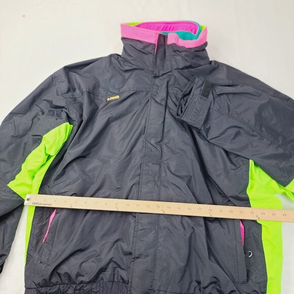 Columbia Women's Black Neon Bugaboo Fleece Winter Windbreaker Jacket Size XXL - Picture 4 of 7